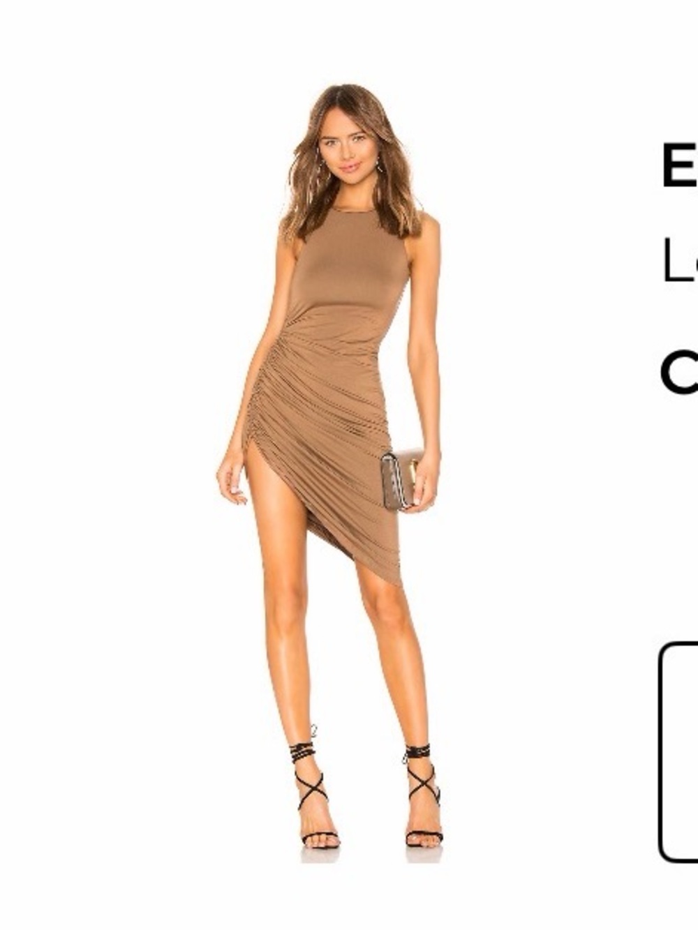 Lovers + Friends Eva Midi Dress in Deep Taupe - Small